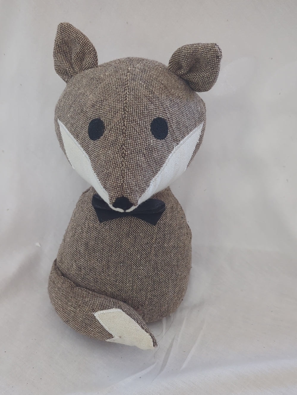 Brown Fox Plush with Bow Tie - Door Stopper